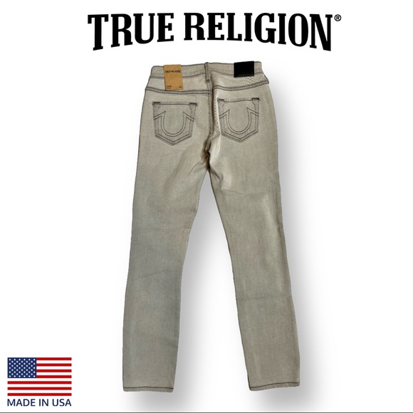 True Religion Cora Crop Mid Rise Straight Distressed Jeans Size 23 (WB-4) - Picture 6 of 9